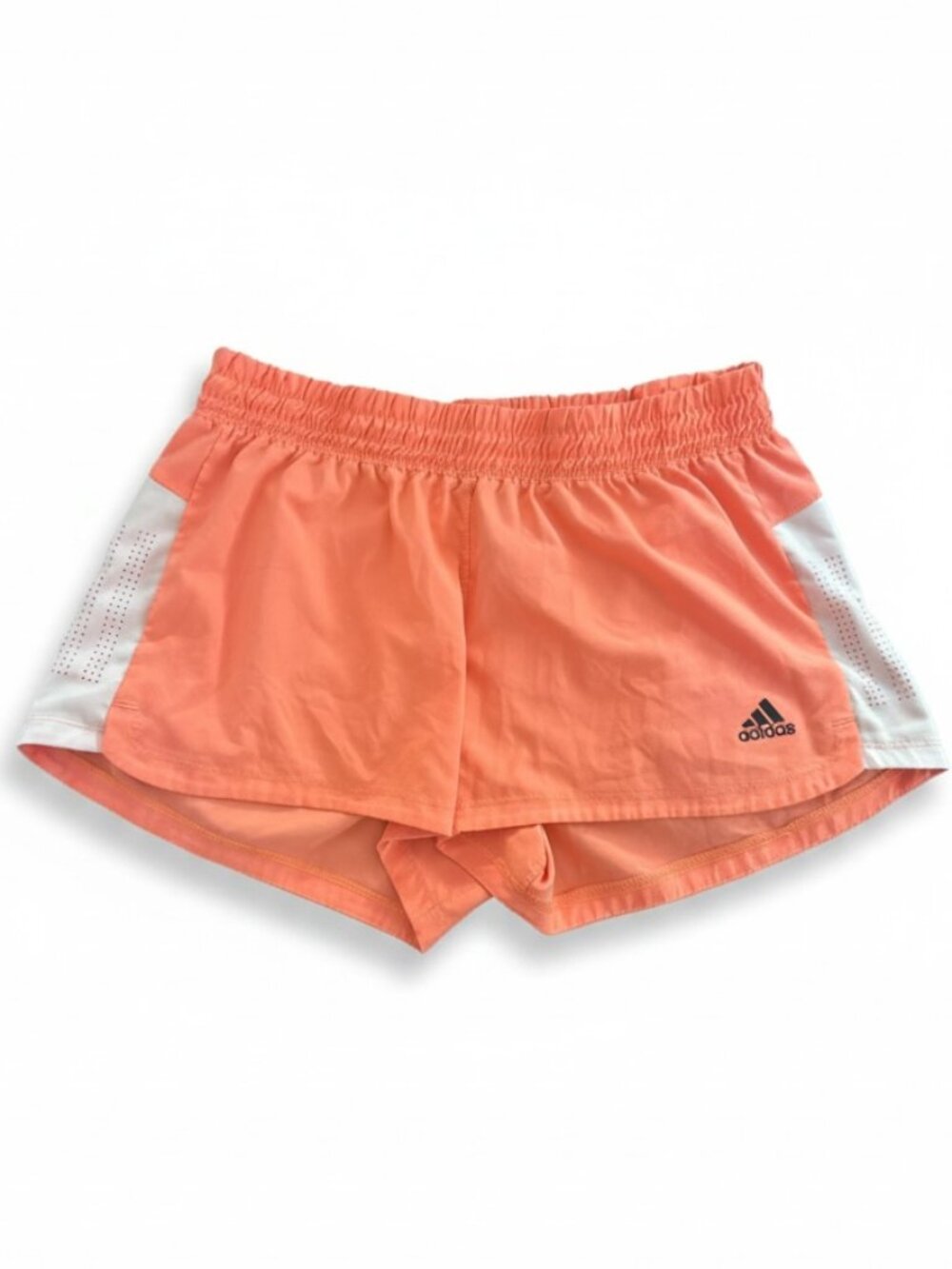 Adidas Climalite Women's Running Shorts Coral Peach Mesh Panel Athletic Shorts M